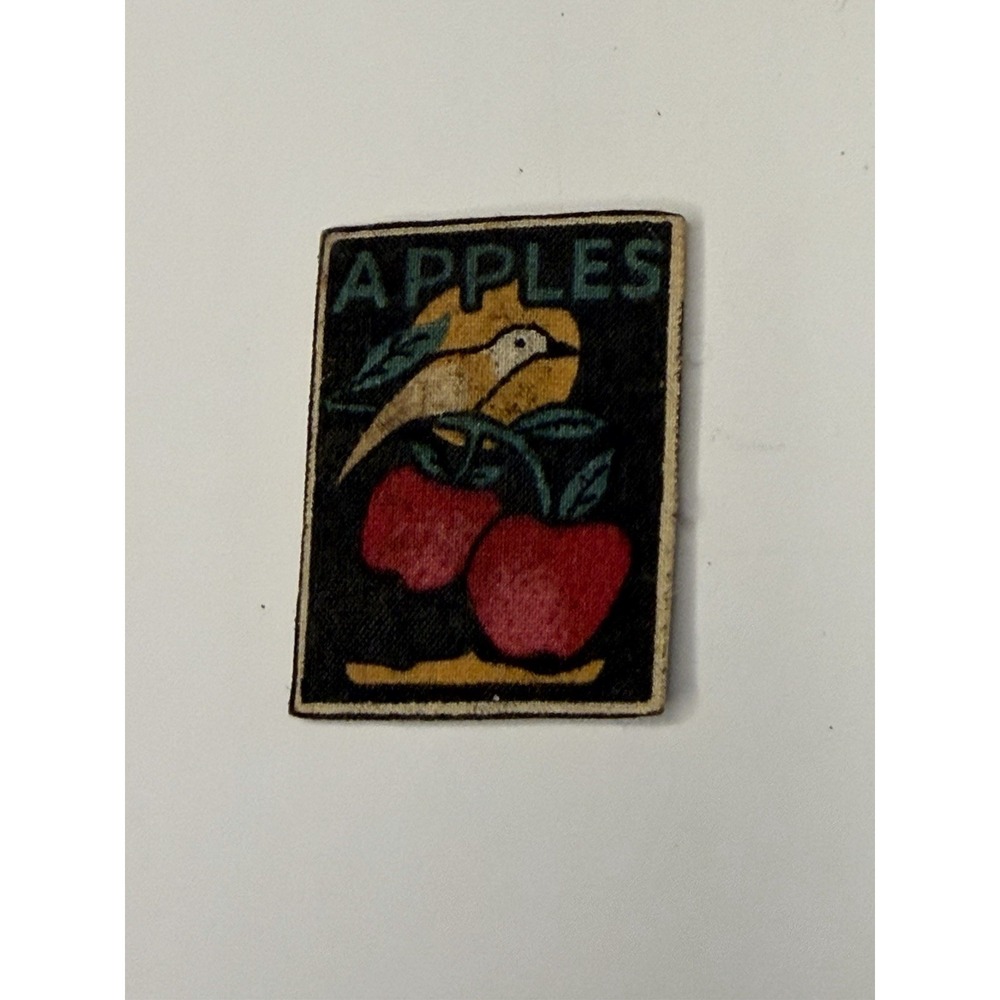Bird With Apples Patch Magnet 2 x 1.8 Inches 90's 90core momcore